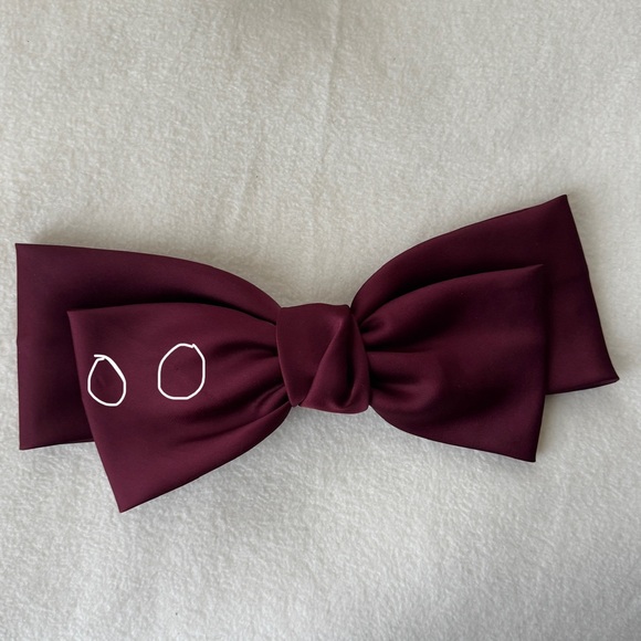 Free People Large Deep Red Bow Clip - Picture 7 of 7